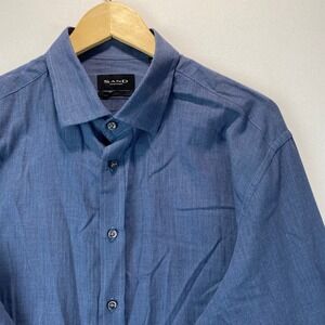 Sand Copenhagen Modern Fit Mens 17.5 44 Blue Button Up Shirt